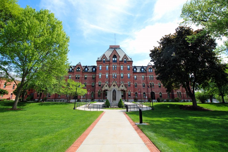 Iconic Dean Hall on a bright sunny day