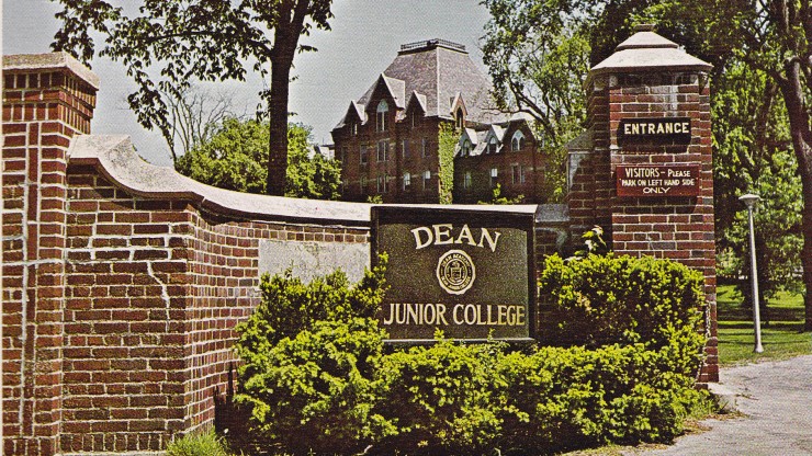 Entrance to Dean Junior College in 1970's.