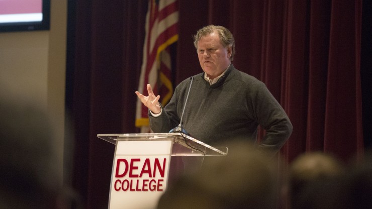 Michael Spillane, President of Categories and Product, Nike, speaking at the Executive Lecture Series for the Dean Leadership Institute spring event. 