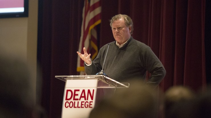 Michael Spillane, President of Categories and Product, Nike, speaking at the Executive Lecture Series for the Dean Leadership Institute spring event.